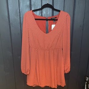 Forever 21 coral polka dots dress